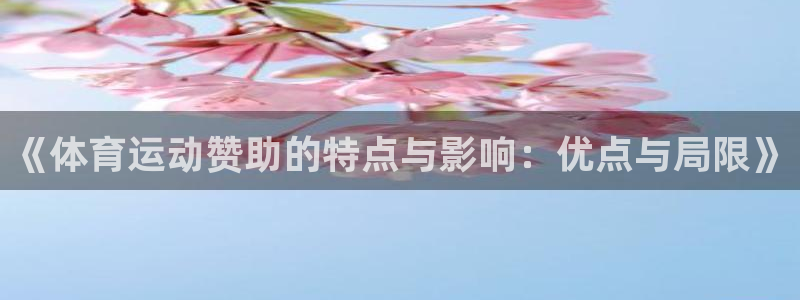 中欧时差：《体育运动赞助的特点与影响：优点与局限》
